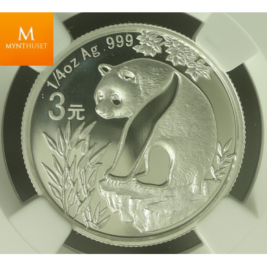 Kina: 3 Yuan 2007 Panda 1993 PF68