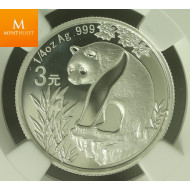 Kina: 3 Yuan 2007 Panda 1984 PF69 