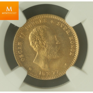 10 kroner 1877 kvalitet MS66 