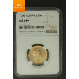20 kroner 1902 kvalitet MS66+ 