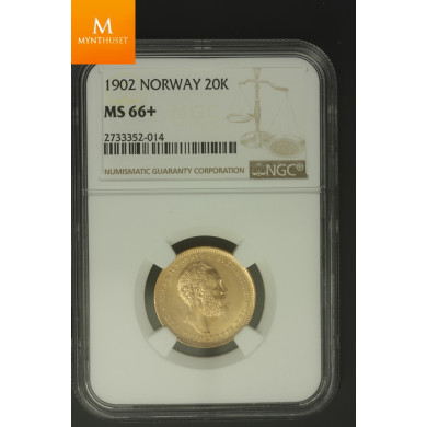 20 kroner 1902 kvalitet MS66+ 