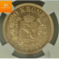 20 kroner 1877 MS65 