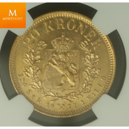 20 kroner 1877 MS65 