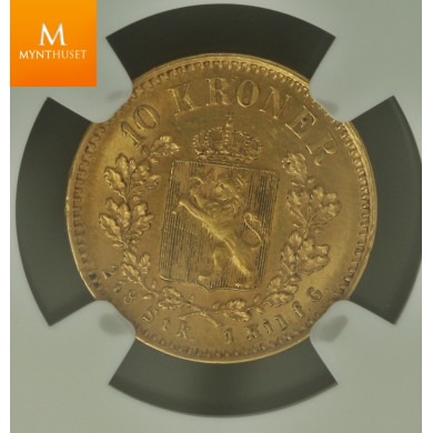 10 kroner 1902 kvalitet MS62 