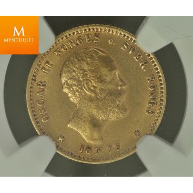 10 kroner 1877 kvalitet AU58 