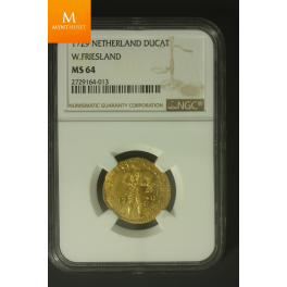 Netherland: 1729 Ducat West Friesland kvalitet MS64 