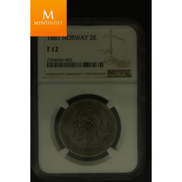 2 krone 1887 kvalitet F12 