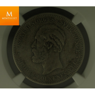 2 krone 1887 kvalitet F12 