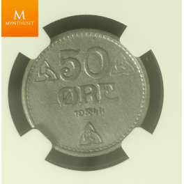 50 øre 1944 Z kvalitet MS63 
