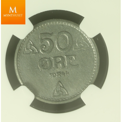 50 øre 1944 Z kvalitet MS63 