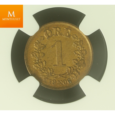 1 øre 1906 kvalitet MS64 BN 1 øre 1906 kvalitet MS64 BN