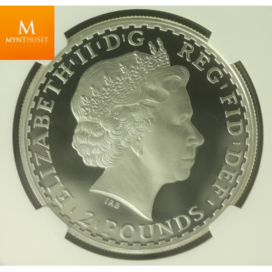 2008 Great Britain Britannia Two Pound Silver Proof 1oz Coin NGC PF70 UCAM