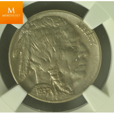 USA: 5 Cent 1937-D Buffalo Nickel 3 legs 