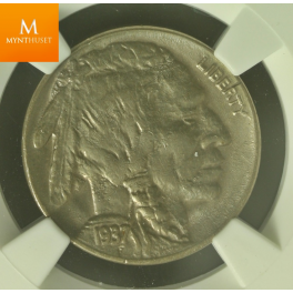 USA: 5 Cent 1937-D Buffalo Nickel 3 legs 