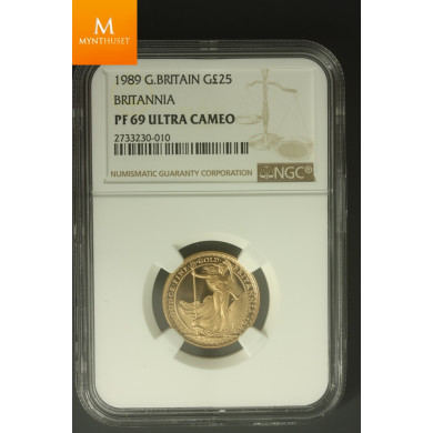 1989 UK Britannia Prof set, 1,85 oz gold