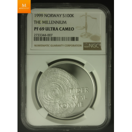 100 kroner 1999 Millenium kvalitet PF69 UCAM