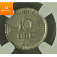 1 krone 1947 strøken MS64 