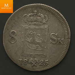 8 skilling 1825 kvalitet 1+ 