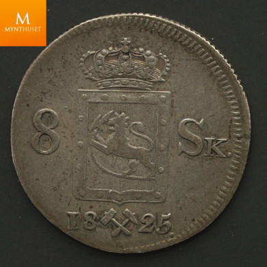 8 skilling 1825 kvalitet 1+ 