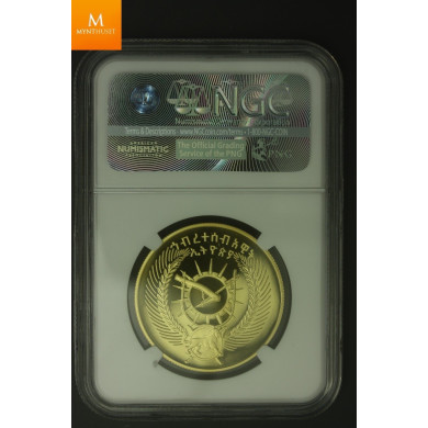 EE 1970 Ethiopia Gold 600 Birr Walia Ibex NGC PF68 Mintage 160 !