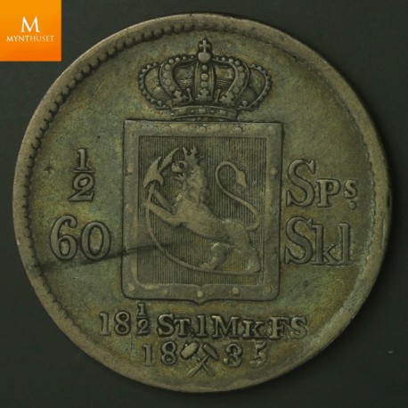 1/2 Speciedaler 1835 kvalitet 1