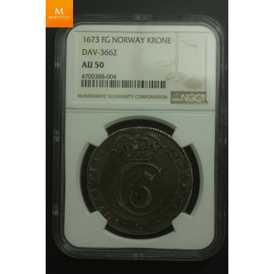 4 mark 1673 NGC gradert AU50