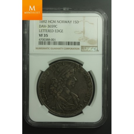 1 Speciedaler 1692 Danner Kongis NGC VF35