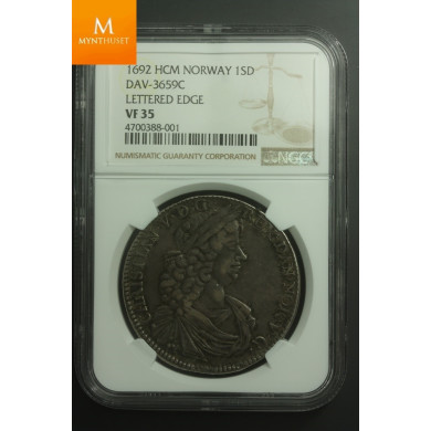 1 Speciedaler 1692 Danner Kongis NGC VF35