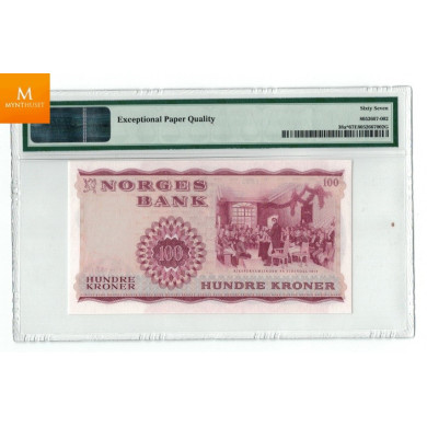 Ertstatning: 100 kroner 1962 Z kvalitet 0, PMG MS67 EPQ