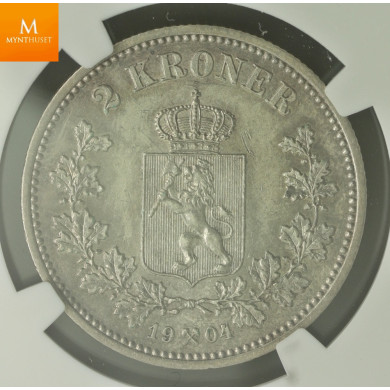 2 kroner 1904 veldig god 01 , NGC AU58