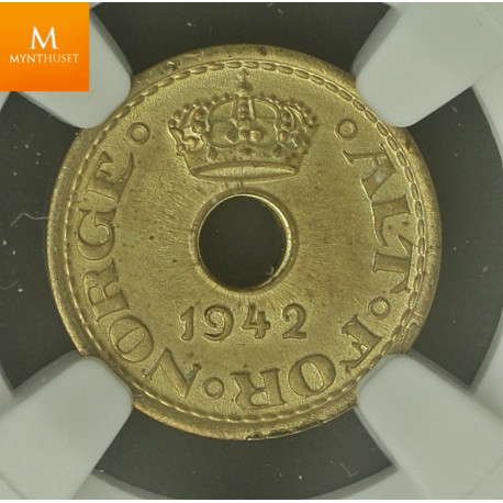 Norway: Londonsett 1942 komplett NGC gradert
