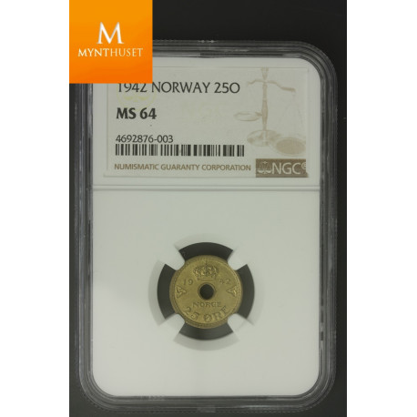 Norway: Londonsett 1942 komplett NGC gradert