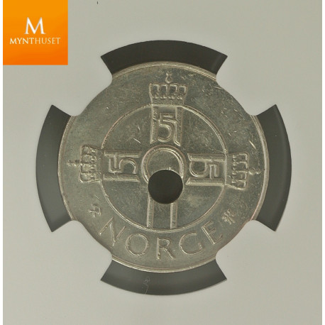 Norway: 1 krone 1997 Mint Error NGC MS62