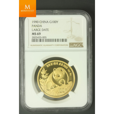 1990 China Gold 1,9 oz  5 coins NGC graaded