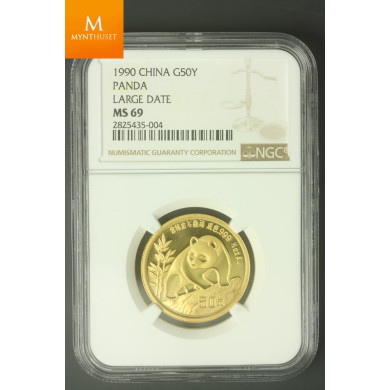 1990 China Gold 1,9 oz  5 coins NGC graaded