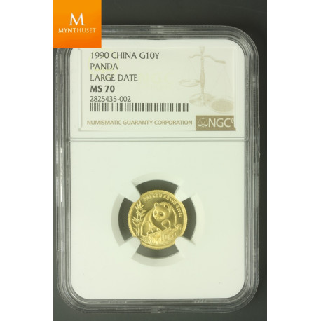 1990 China Gold 1,9 oz  5 coins NGC graaded