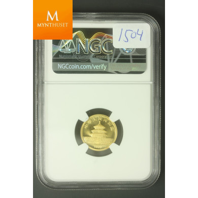 1990 China Gold 1,9 oz  5 coins NGC graaded