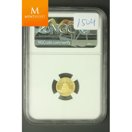 1990 China Gold 1,9 oz  5 coins NGC graaded