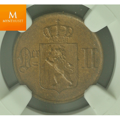 1 øre 1897 kvalitet 0 , NGC MS64 BN