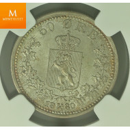50 øre 1880 kvalitet 0 , NGC MS66