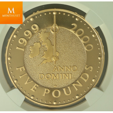 1999 G.Britain Gold 5 Pound Millenium NGC PF70 Ultra Cameo