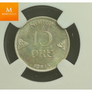 10 øre 1915 kvalitet 0 , MS66