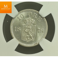 10 øre 1878 kvalitet 0 , NGC MS64+