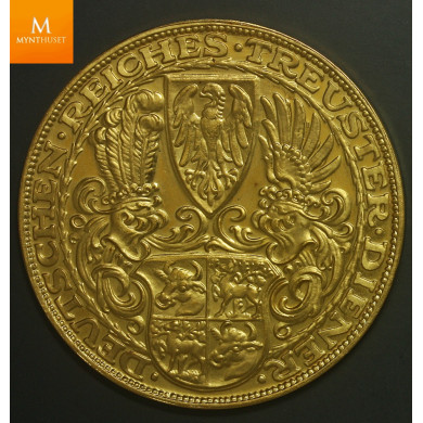 Paul von Hindenburg gold "80th Birthday" Medallic 5 Mark 1927-D