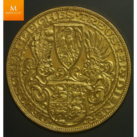 Paul von Hindenburg gold "80th Birthday" Medallic 5 Mark 1927-D