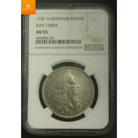 Denmark krone 1747 Kvalitet AU55