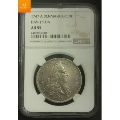 Denmark krone 1747 Kvalitet AU55