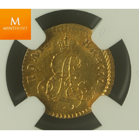 Russia 1/2 Rouble 1777 NGC MS63