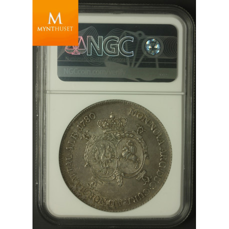 1780 Poland Taler Courland NGC AU53