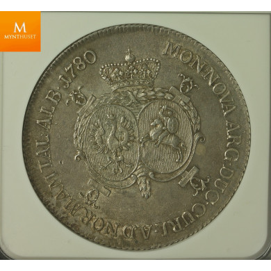 1780 Poland Taler Courland NGC AU53